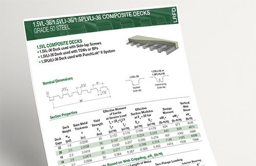 1.5 COMPOSITE DECK PROFILES