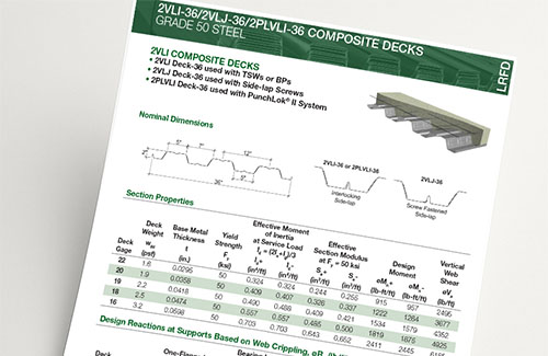 2VLI & 3VLI COMPOSITE DECK PROFILES