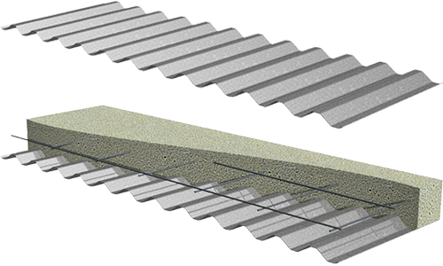 0.6C Non-Composite Deck illustrations