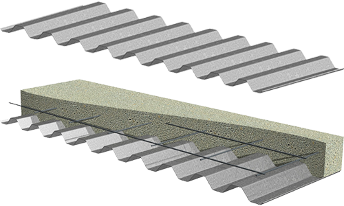 1.0C Non-Composite Deck illustrations