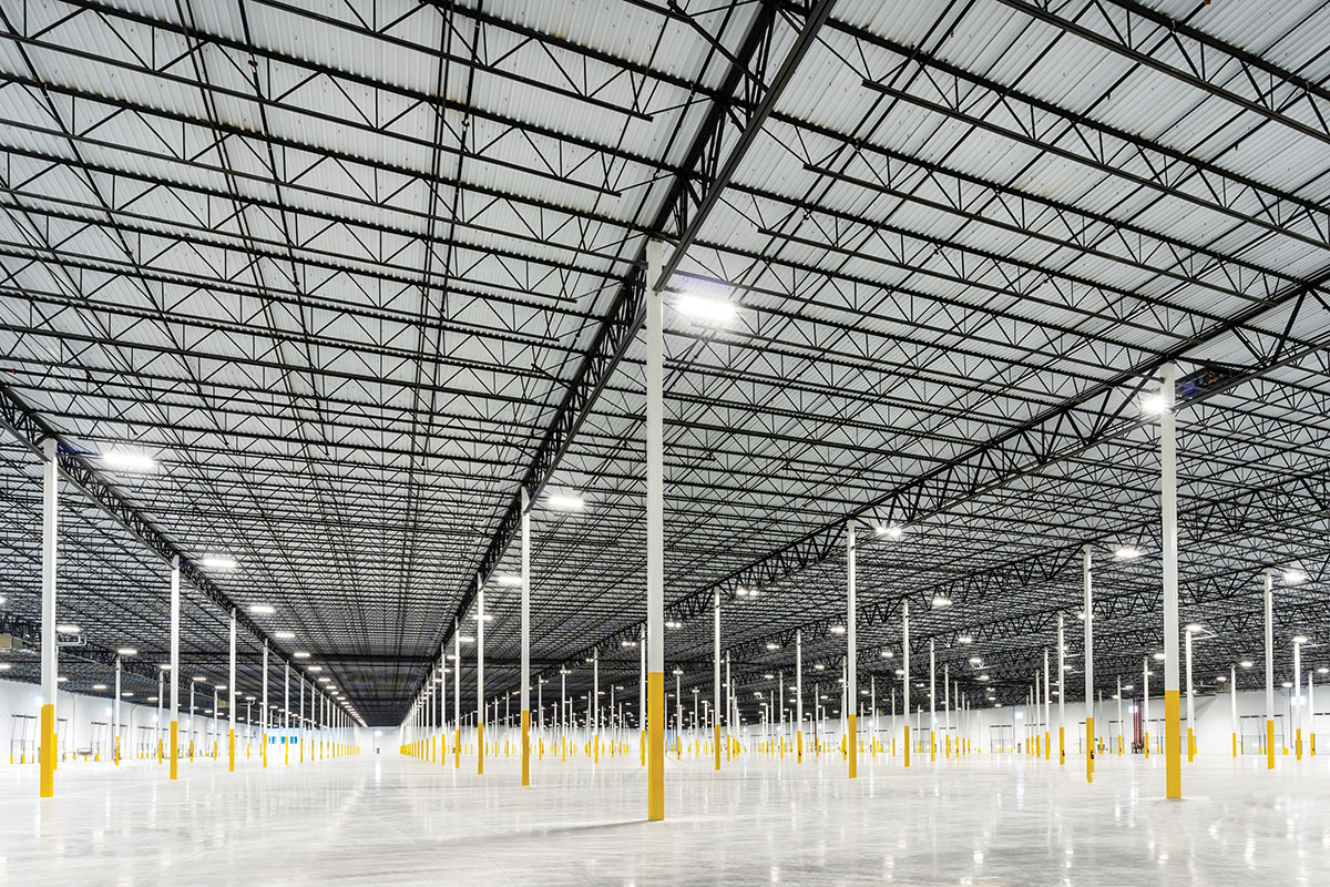 Large expanse of roof deck